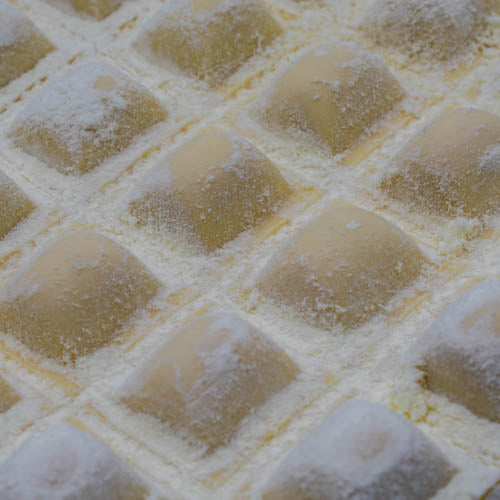 Ravioles de jamón y pollo